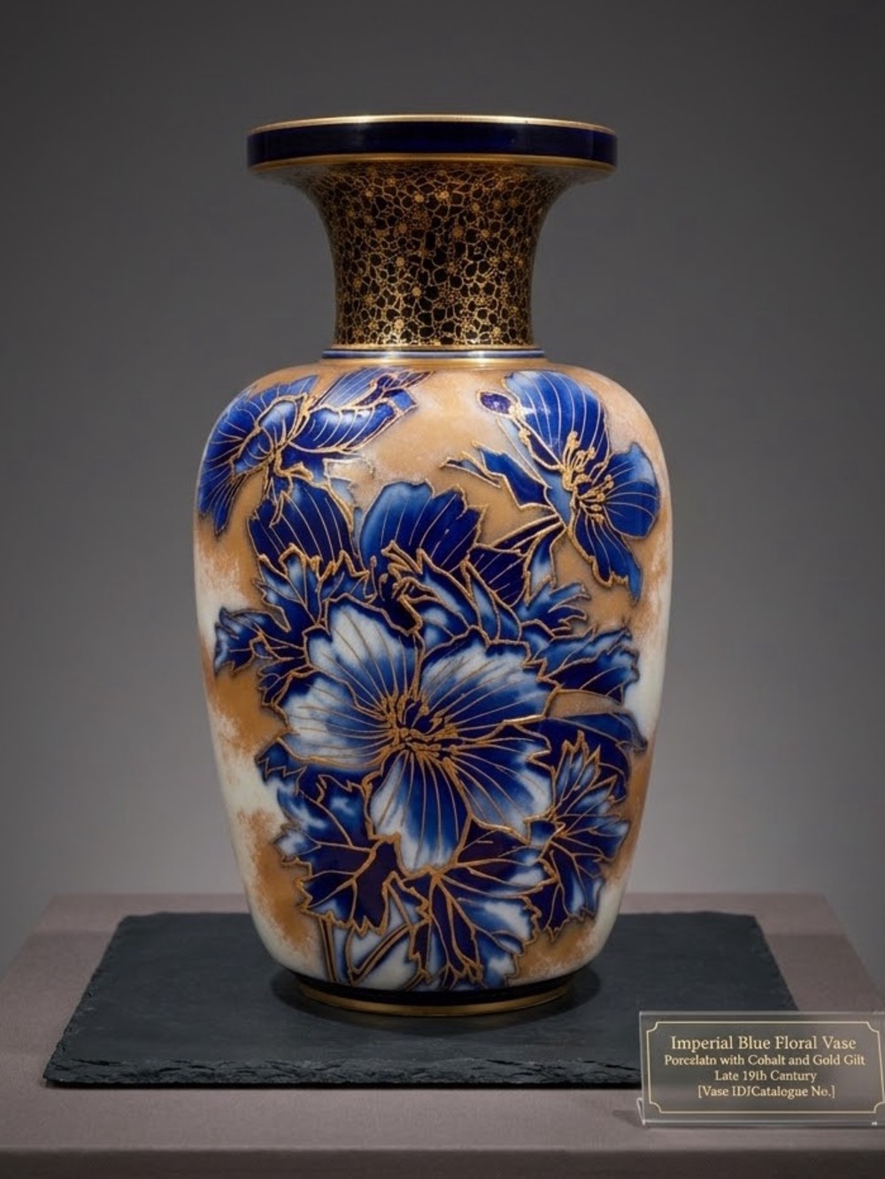 Rare Antique Doulton Burslem Hand-Decorated Floral Vase (c. 1891–1902)